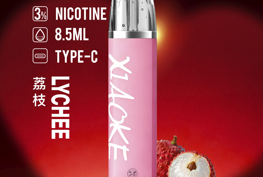 梟客 XIAOKE 8500 口一次性電子煙：絕美口紅外型，沉浸荔枝清甜香氣！